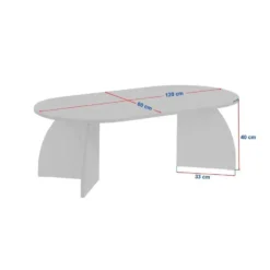 Calicosy - SELENE Salontafel - Licht hout - 120x60x40 cm