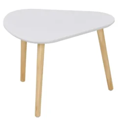 CALICOSY - Set van 3 salontafels - Wit - 42x103x50 cm