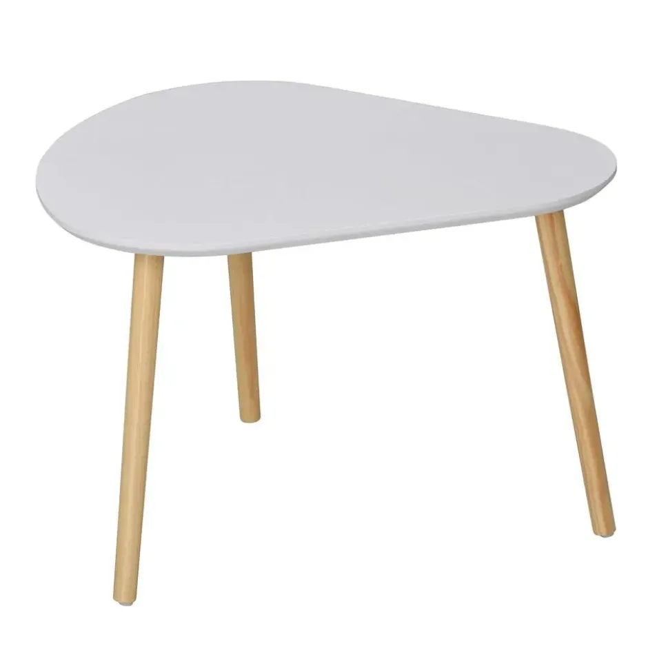 CALICOSY - Set van 3 salontafels - Wit - 42x103x50 cm