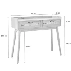 CALICOSY - Sidetable PALMO - 85,2x100x35 cm