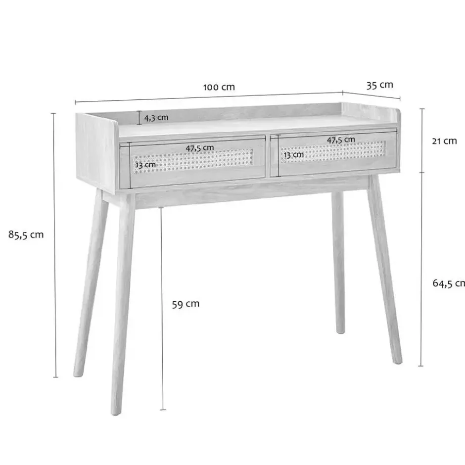 CALICOSY - Sidetable PALMO - 85,2x100x35 cm