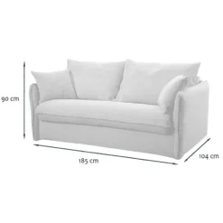 Calicosy - Slaapbank - Ecru - 185x104x90 cm