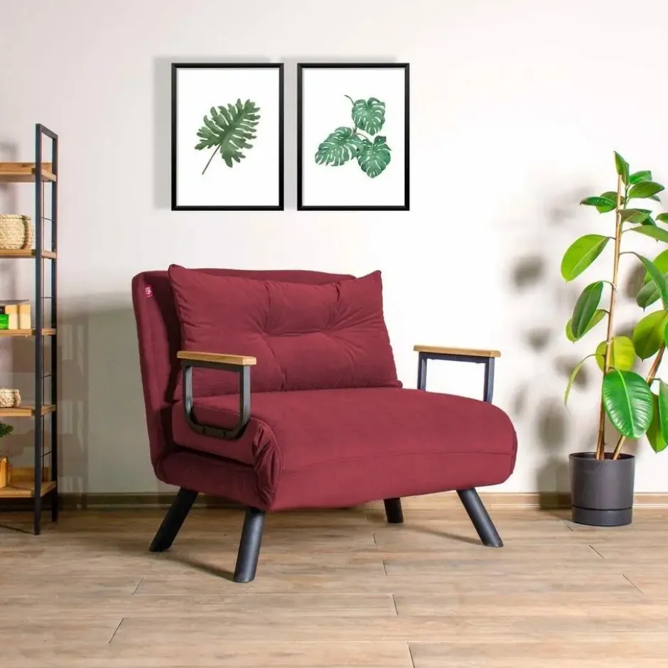 CALICOSY - Slaapfauteuil in stof SANDO - 50x67x41 cm