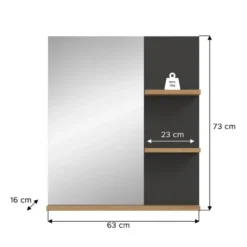 Calicosy - Spiegel ENO - Licht hout 63x16x73 cm