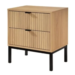 Calicosy - TARA Nachtkastje 2 lades - Licht hout - 29x45x51 cm