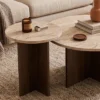 Calicosy - TILIA Set van 2 salontafels - Naturel - 70x70x40 cm
