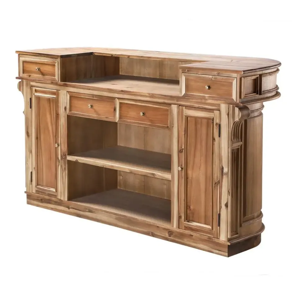 Calicosy - Toonbank ESTAMINET - Donker hout 200x60x110 cm