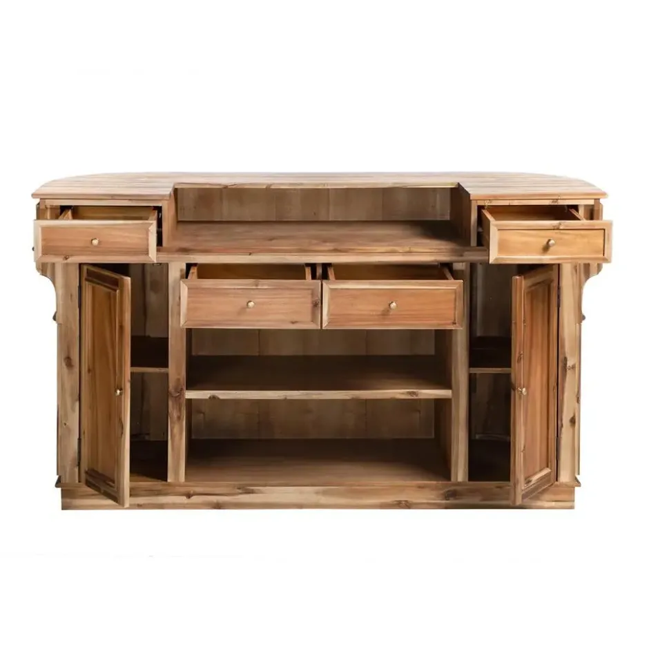 Calicosy - Toonbank ESTAMINET - Donker hout 200x60x110 cm
