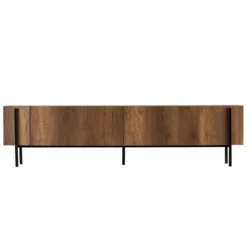 Calicosy - TV-meubel ATLAS - Walnoot/Zwart - 180x30x45 cm