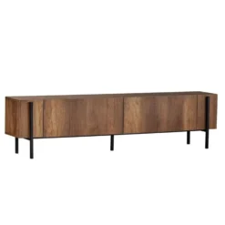 Calicosy - TV-meubel ATLAS - Walnoot/Zwart - 180x30x45 cm