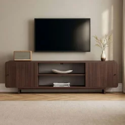 Calicosy - Tv-meubel CELENA - Donker hout 180x34x52 cm