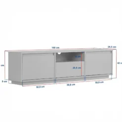 Calicosy - Tv-meubel LUME - Wit 160x30x42 cm
