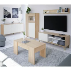 CaliCosy - TV-meubel Woonkamer - Wit - 40x135x50 cm