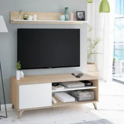 CaliCosy - TV-meubel Woonkamer - Wit - 40x135x50 cm