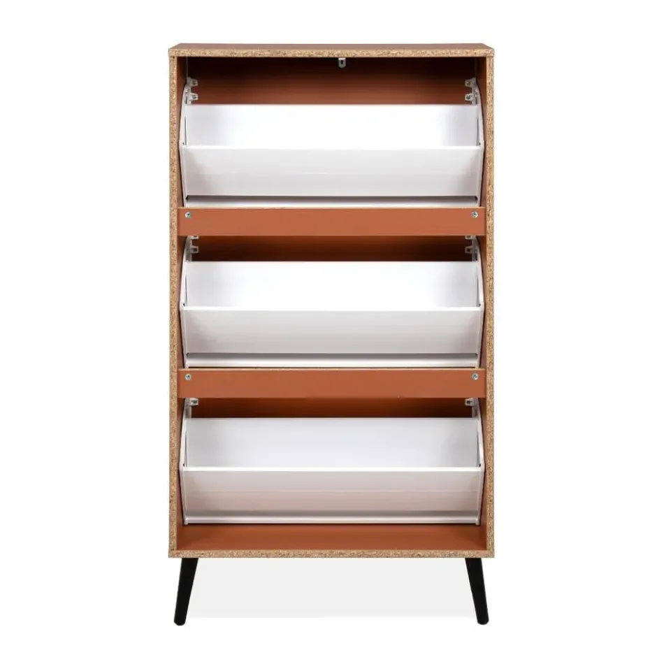 Calicosy - VIGO Schoenenkast - Terracotta - 24x70x125 cm