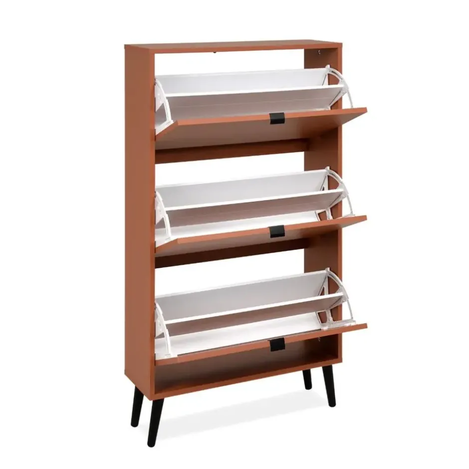 Calicosy - VIGO Schoenenkast - Terracotta - 24x70x125 cm