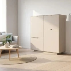 Calicosy - VIKA Dressoir - Beige 107x37,5x115 cm