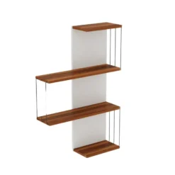 CALICOSY - Wandplank met 4 legplanken CAMBEL - 19x64x96 cm