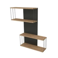 CALICOSY - Wandplank met 2 vakken DESTAN - 19x65x96 cm