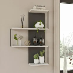 CALICOSY - Wandrek met 4 legplanken CAMBEL - 19x64x96 cm