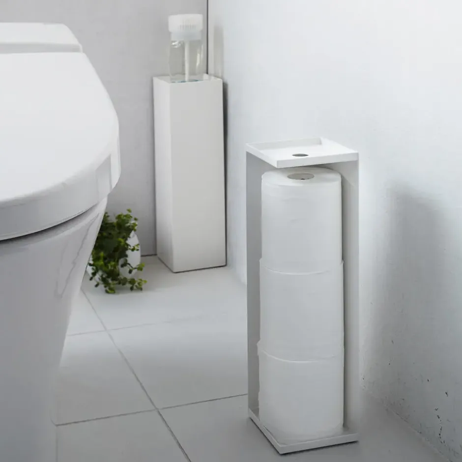 CALICOSY - Wc-opbergruimte - Wit - 11,5x11,5x38,5 cm