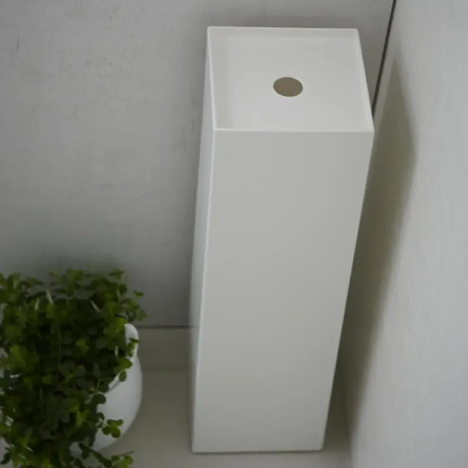 CALICOSY - Wc-opbergruimte - Wit - 11,5x11,5x38,5 cm