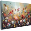 Canvas Schilderij 120x80 cm Bloemen - Kunst - Natuur - Olieverf