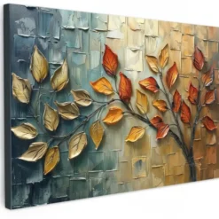 Canvas Schilderij 90x60 cm Boom - Abstract - Natuur - Kunst