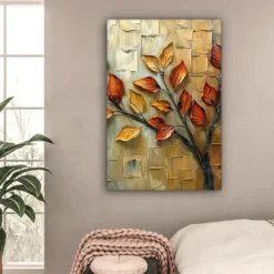 Canvas Schilderij 80x120 cm Boom - Abstract - Natuur - Kunst