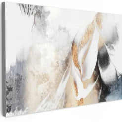 Canvas Schilderij 120x80 cm Luxe - Abstract - Goud - Wit