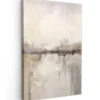 Canvas Schilderij 80x120 cm Moderne kunst - Abstract - Beige