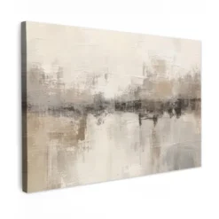 Canvas Schilderij 60x40 cm Moderne kunst - Abstract - Beige