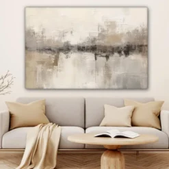 Canvas Schilderij 120x80 cm Moderne kunst - Abstract - Beige