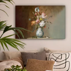 Canvas Schilderij 60x40 cm Oude meesters - Bloemen - Balthasar van der Ast