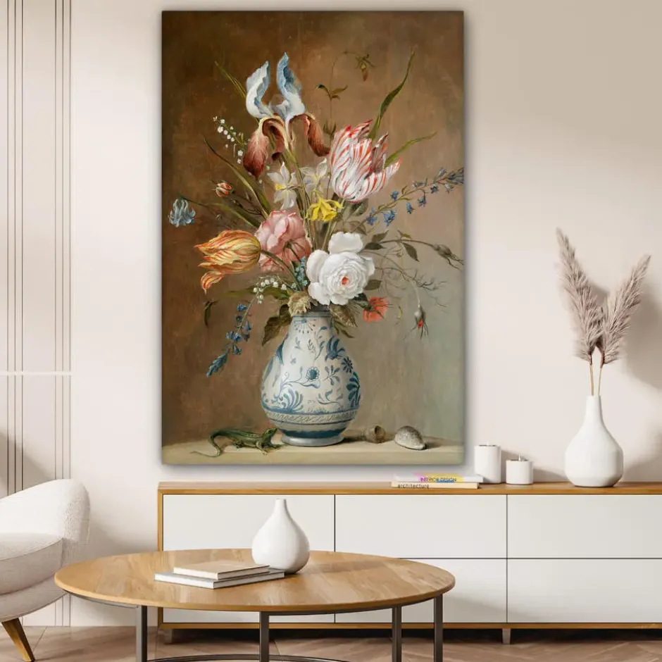 Canvas Schilderij 80x120 cm Oude meesters - Bloemen - Balthasar van der Ast