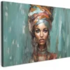Canvas Schilderij 60x40 cm Vrouw - Kunst - Sieraden - Portret