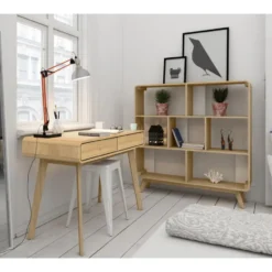 Cassie - Boekenkast wit eiken spaanplaat