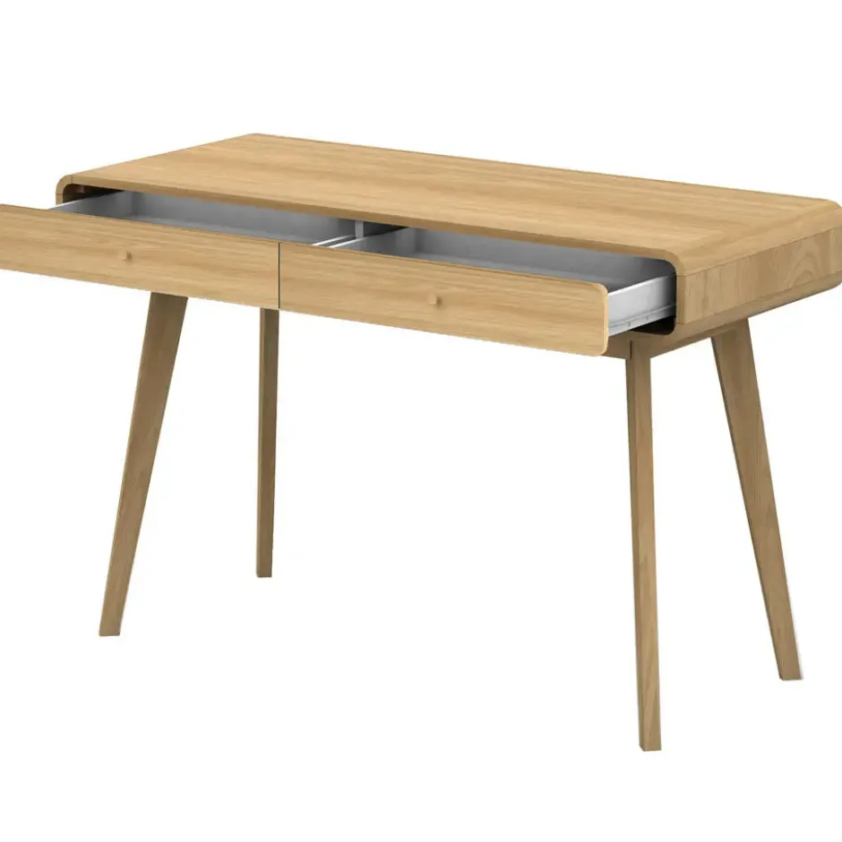 Cassie - Bureau met 2 laden in eiken look