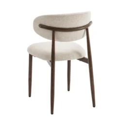 Celia Eetkamerstoelen Set van 2 - Beige Walnoot