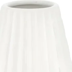 Cepewa Bloemenvaas Elisa - wit - H15 x D10 cm - keramiek - kegel