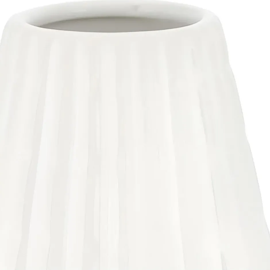 Cepewa Bloemenvaas Elisa - wit - H15 x D10 cm - keramiek - kegel
