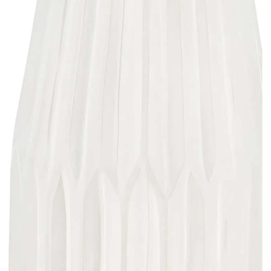 Cepewa Bloemenvaas Sofie - wit - H21 x D10 cm - keramiek - kegel