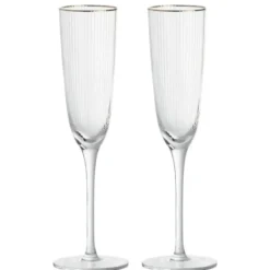 Champagneglazen Camille - transparant - 250 ml - 2 stuks