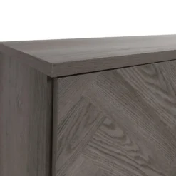 Charlene‑Buffetkast met 2 deuren, fishbone‑patroon, whiteoak look