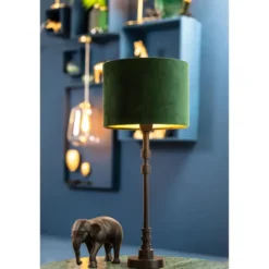 Cilinder Lampenkap Velours - Dutch Green - Ø30x21cm