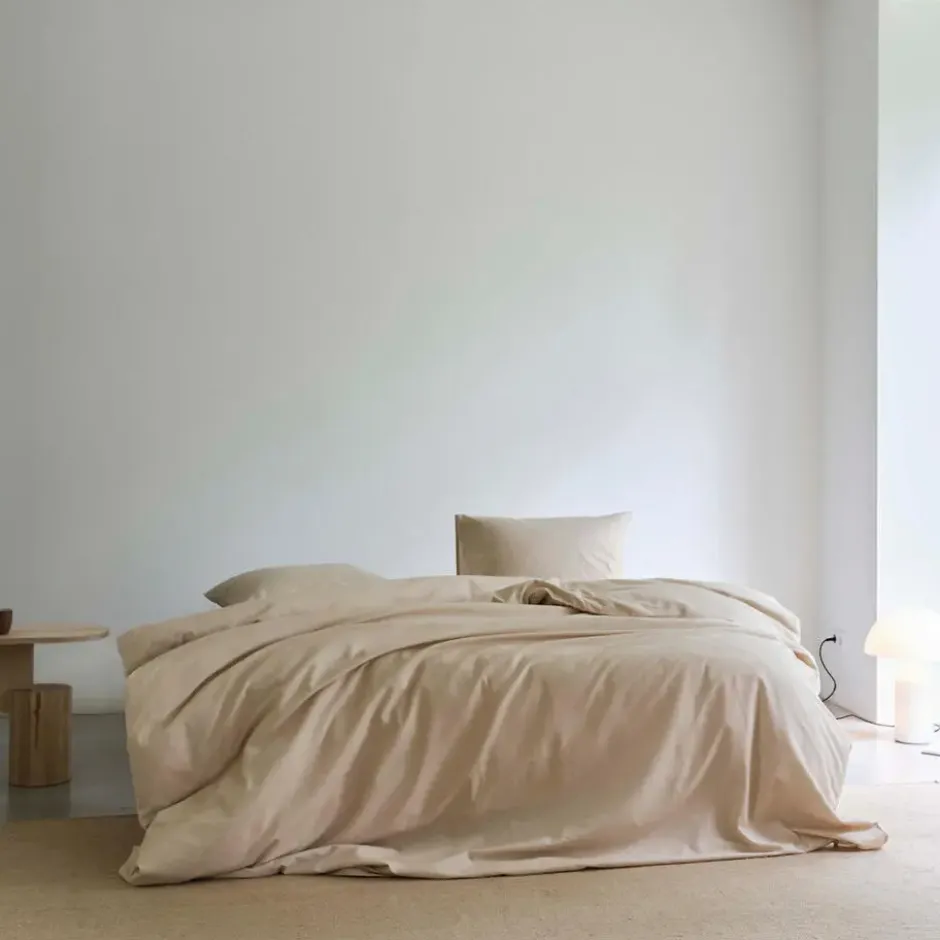 Cinderella - Dekbedovertrek Morning Flanel - 260x250 cm - Licht Zand