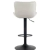 CLP Barkruk Emma zwart Frame - Fluweel - creme