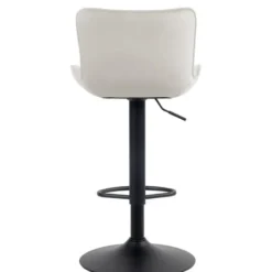 CLP Barkruk Emma zwart Frame - Fluweel - creme