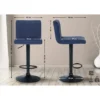 CLP Barkruk Jamie zwart Frame - Fluweel - blauw