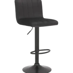 CLP Barkruk Jamie zwart Frame - Fluweel - zwart
